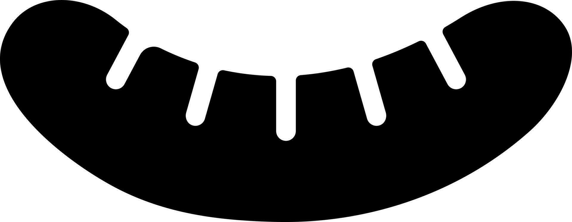 Sausage glyph icon in flat style. vector