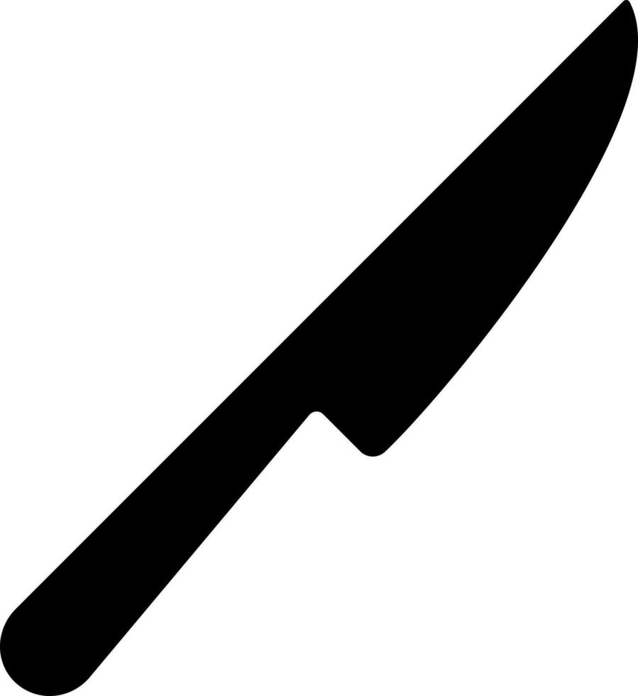 aislado cuchillo icono en negro color. vector