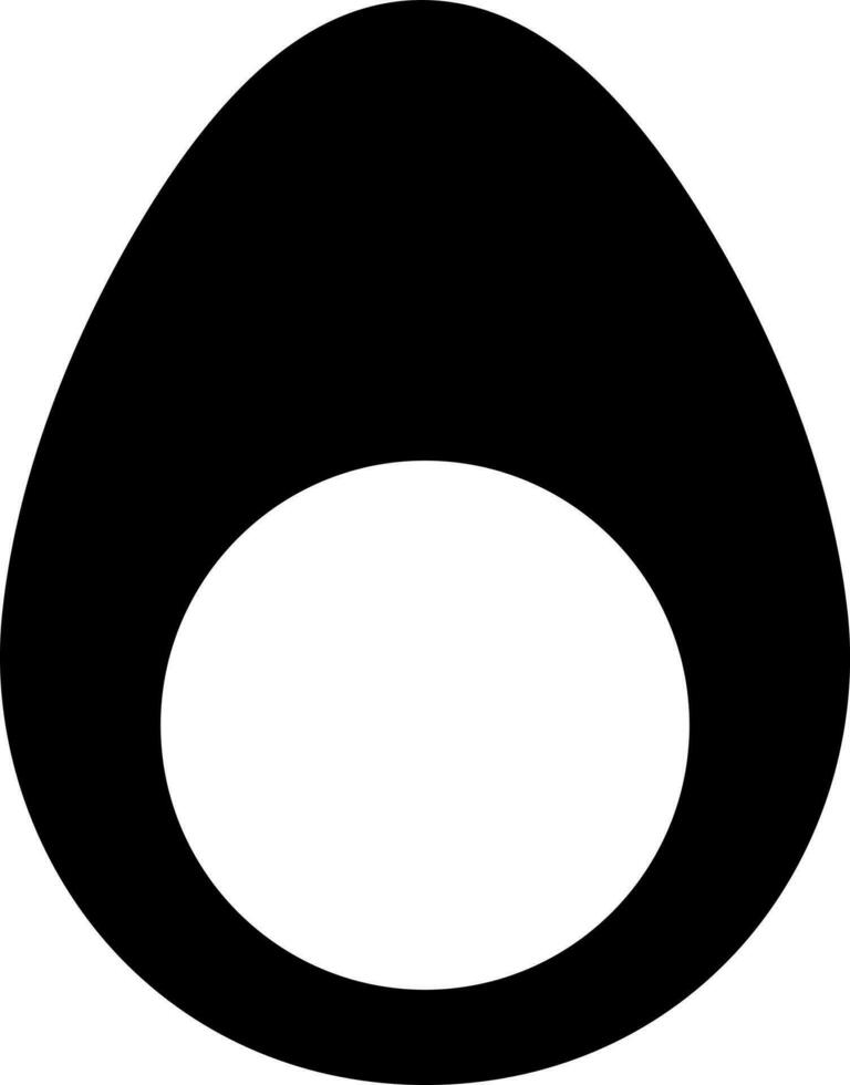 Glyph boiled egg icon or symbol. vector