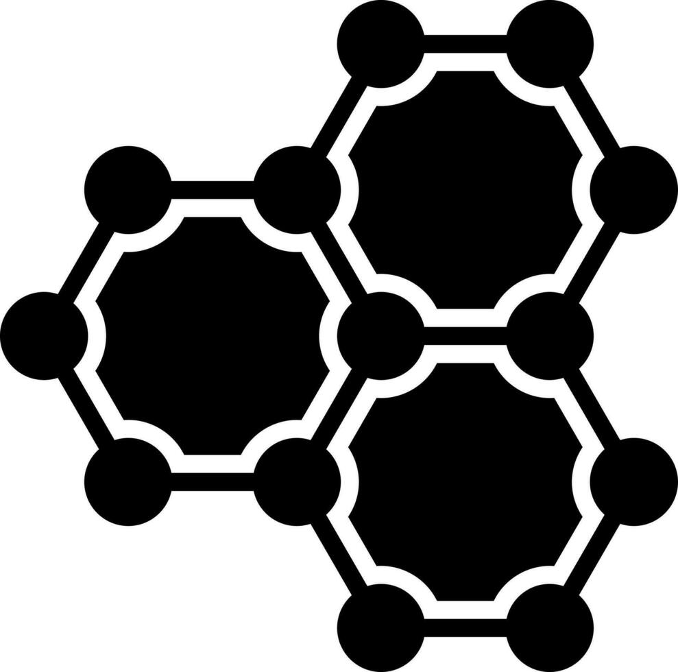 Graphene icon or symbol in Black and White color. vector