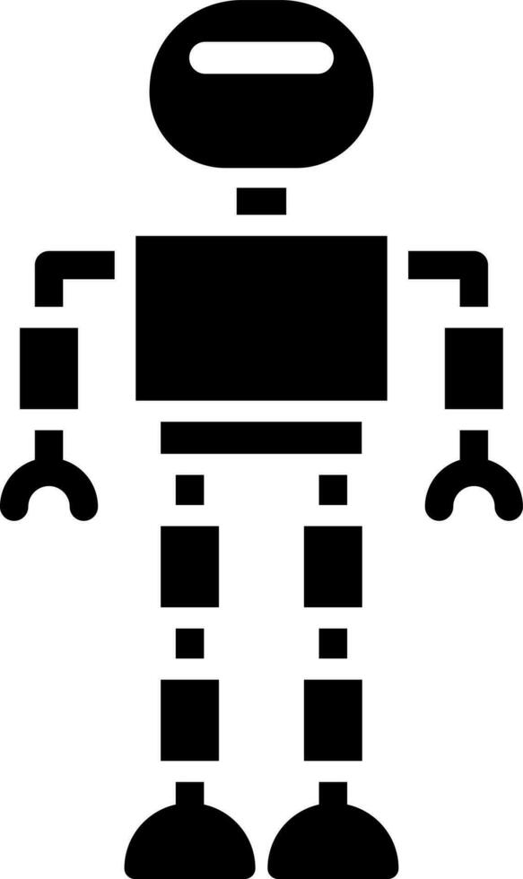 Illustration of robot icon in flat style. vector