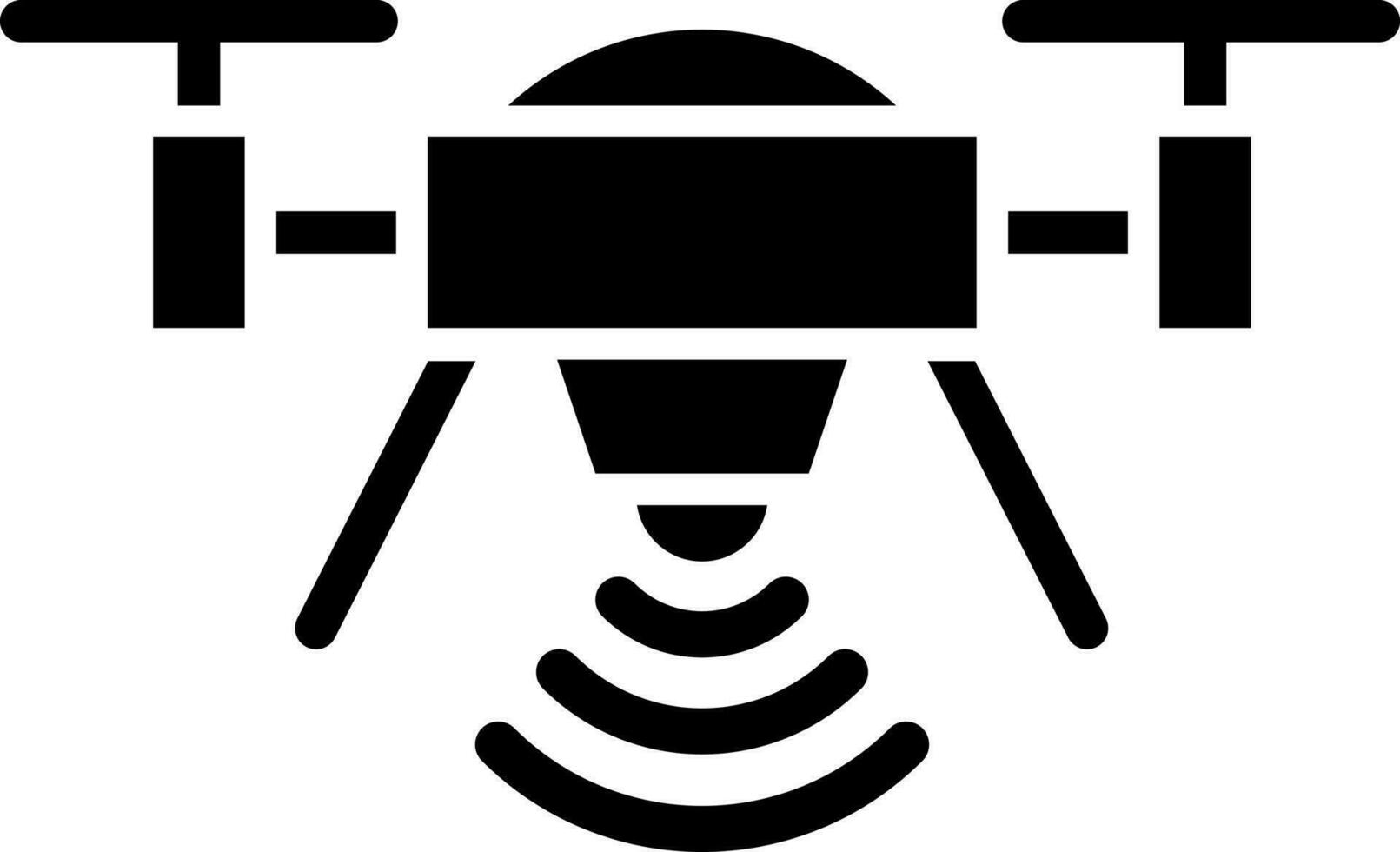 Satellite glyph icon or symbol. vector