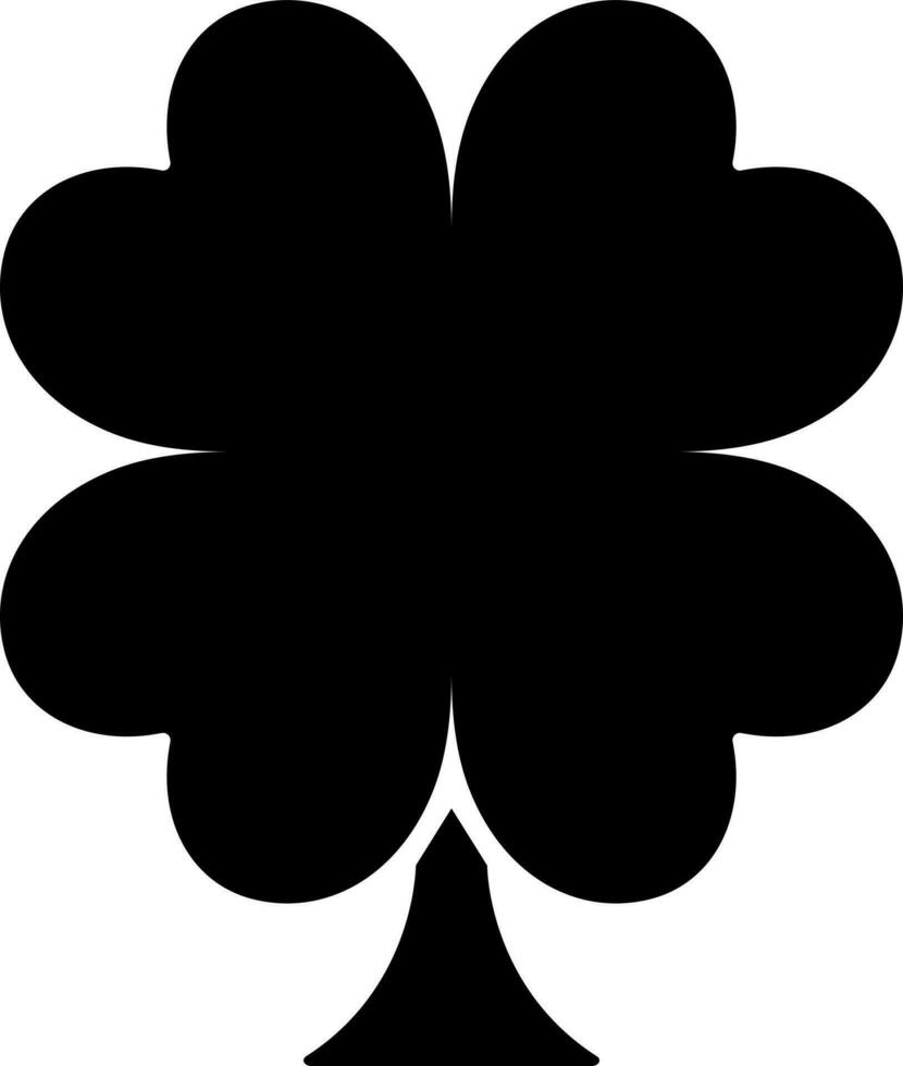 Clover sign or icon in Black and White color. vector