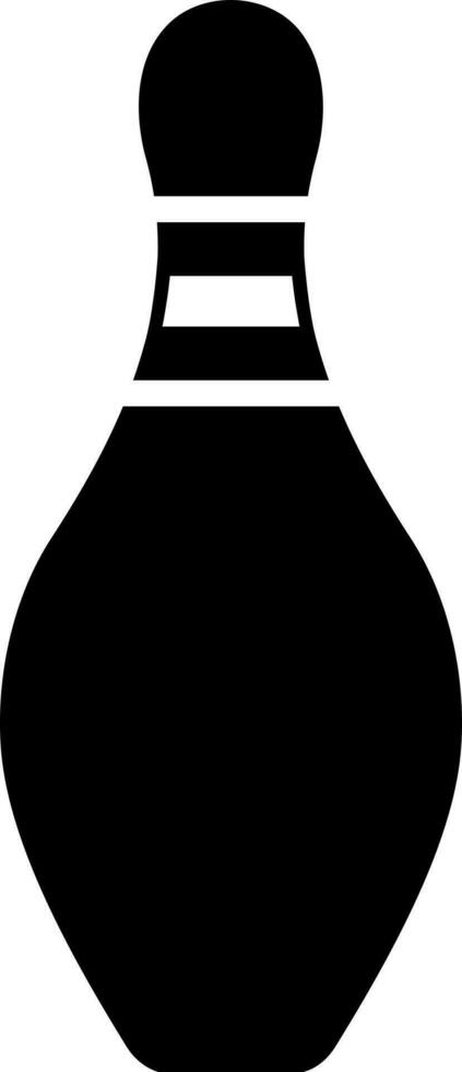 Bowling pin icon in Black and White color. vector