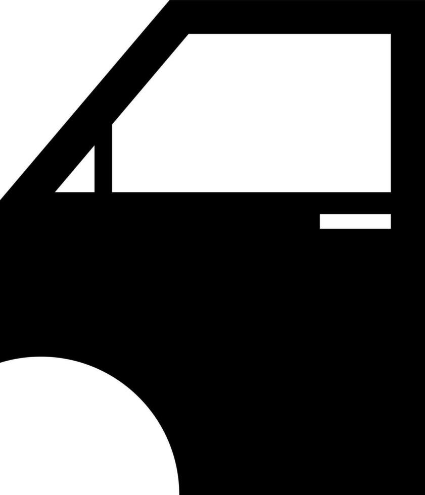 Car door icon in black color. vector