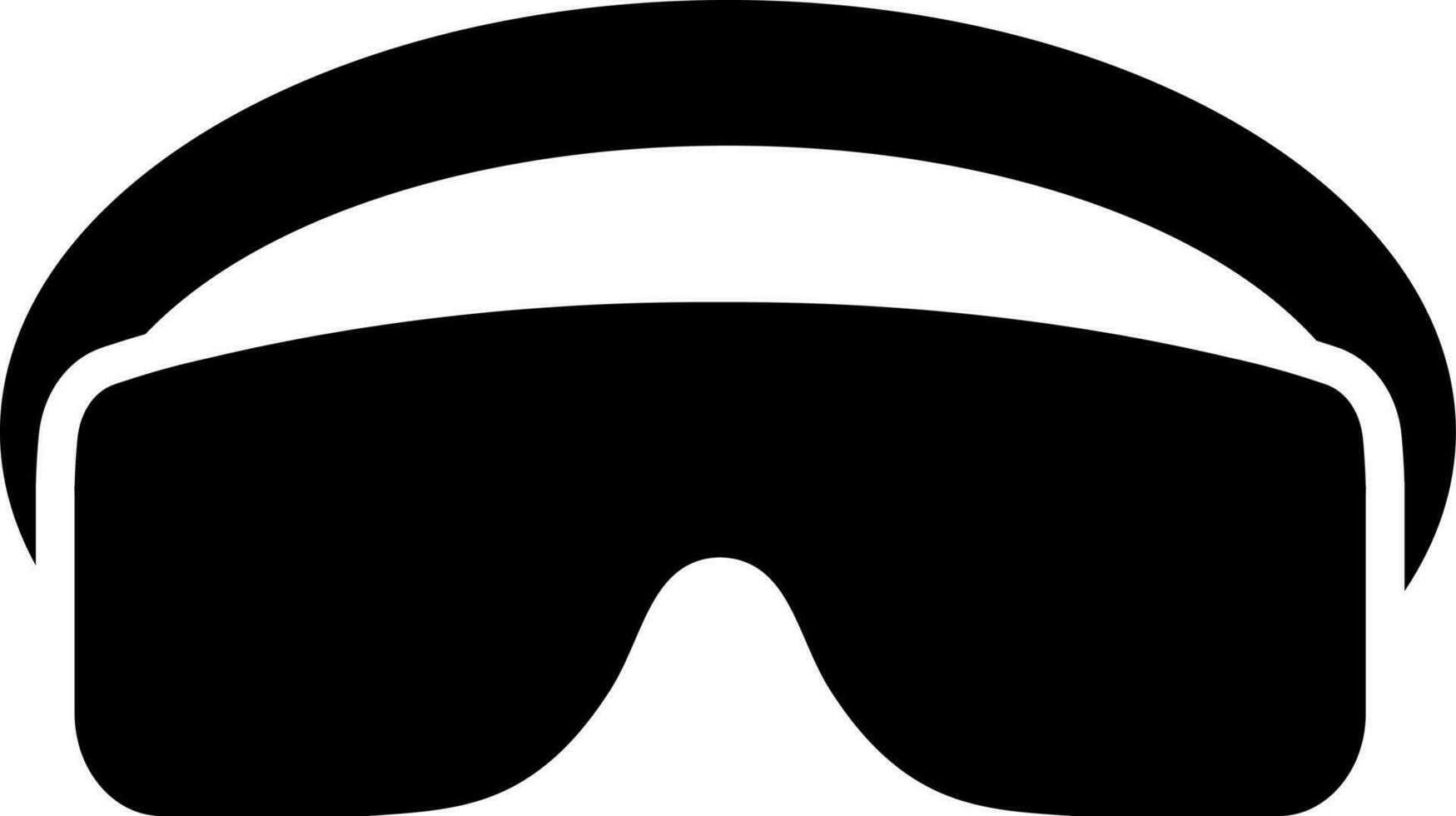 Safety eyeglasses glyph icon. vector