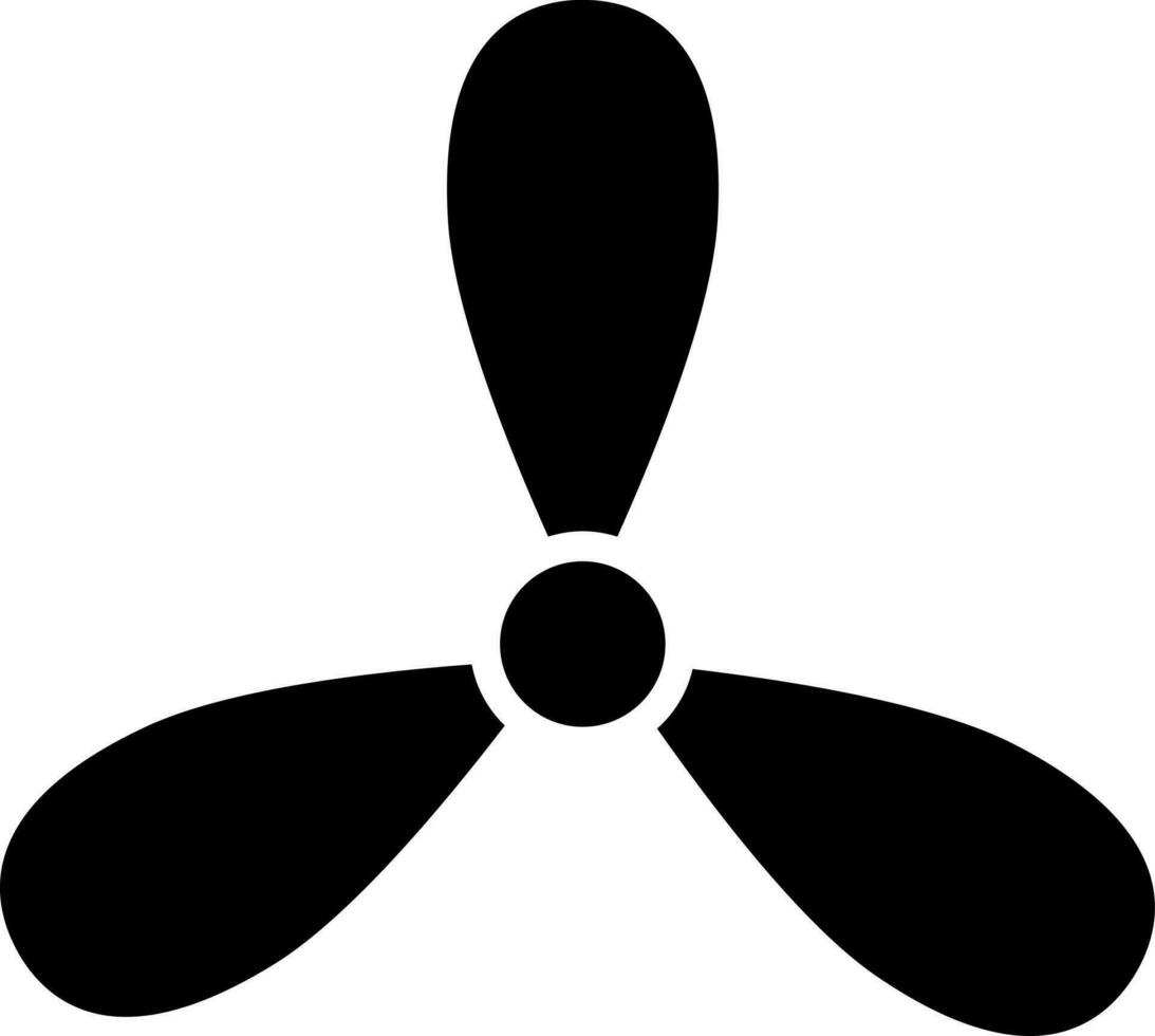 Propeller icon in black color. vector