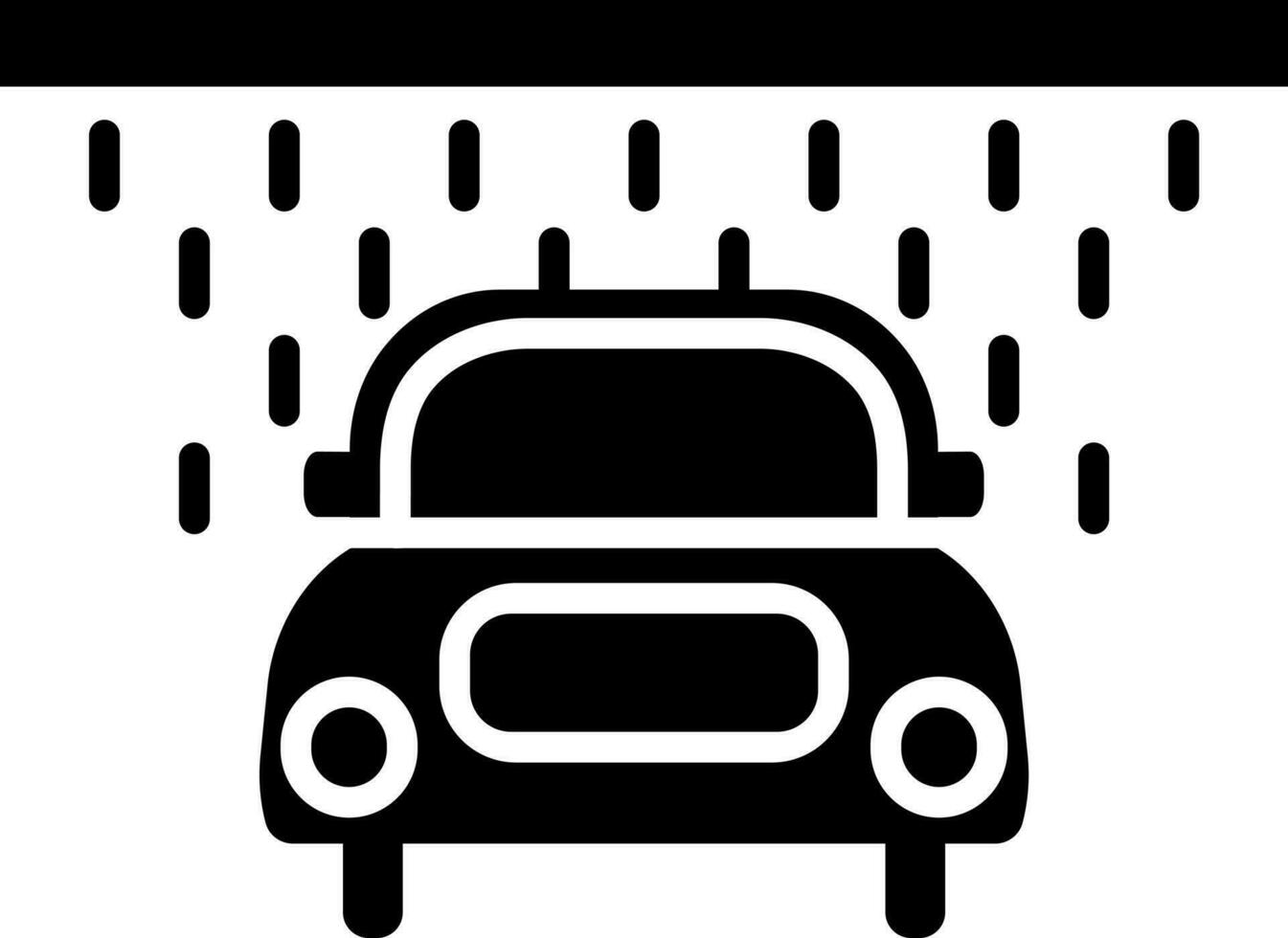 Car washing icon in flat style. vector