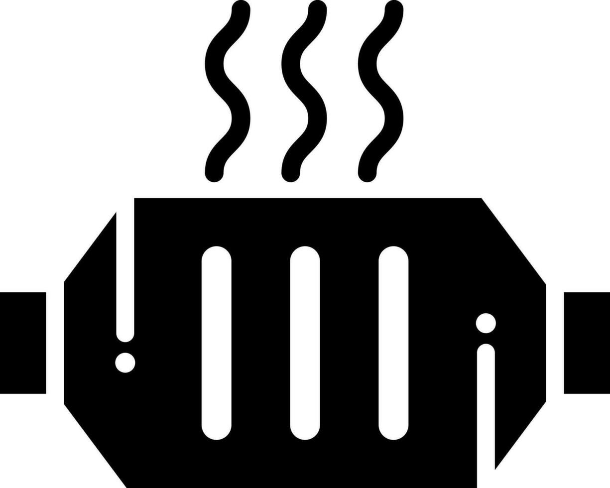 Catalytic converter glyph icon. vector