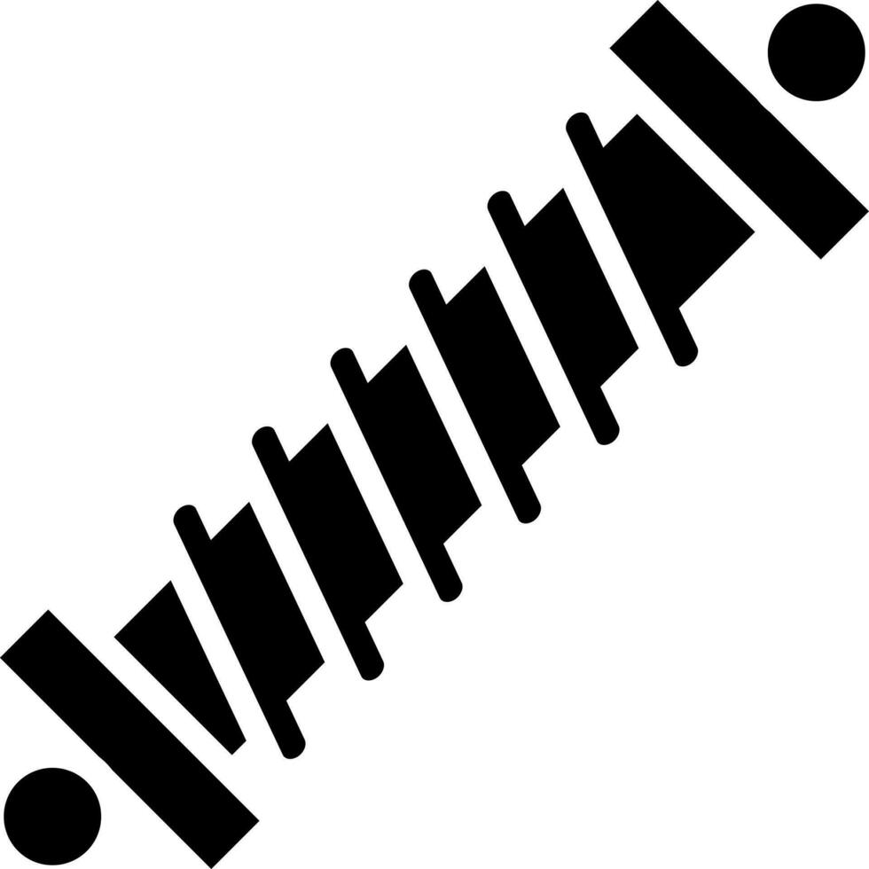 Shock absorber icon in Black and White color. vector