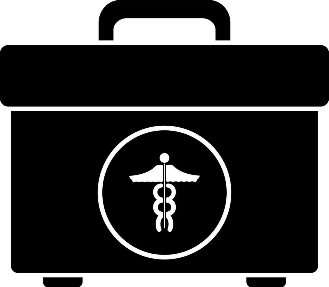 First aid box glyph icon or symbol. vector
