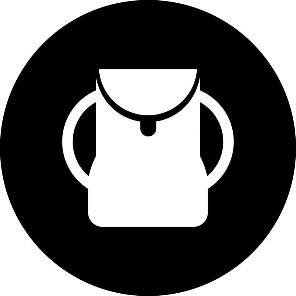 Backpack glyph icon or symbol. vector