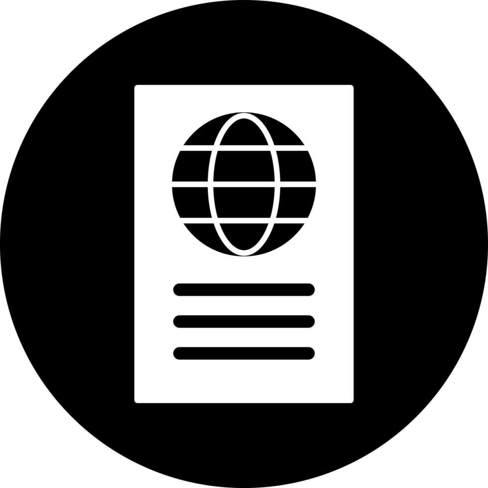 Glyph passport icon or symbol. vector