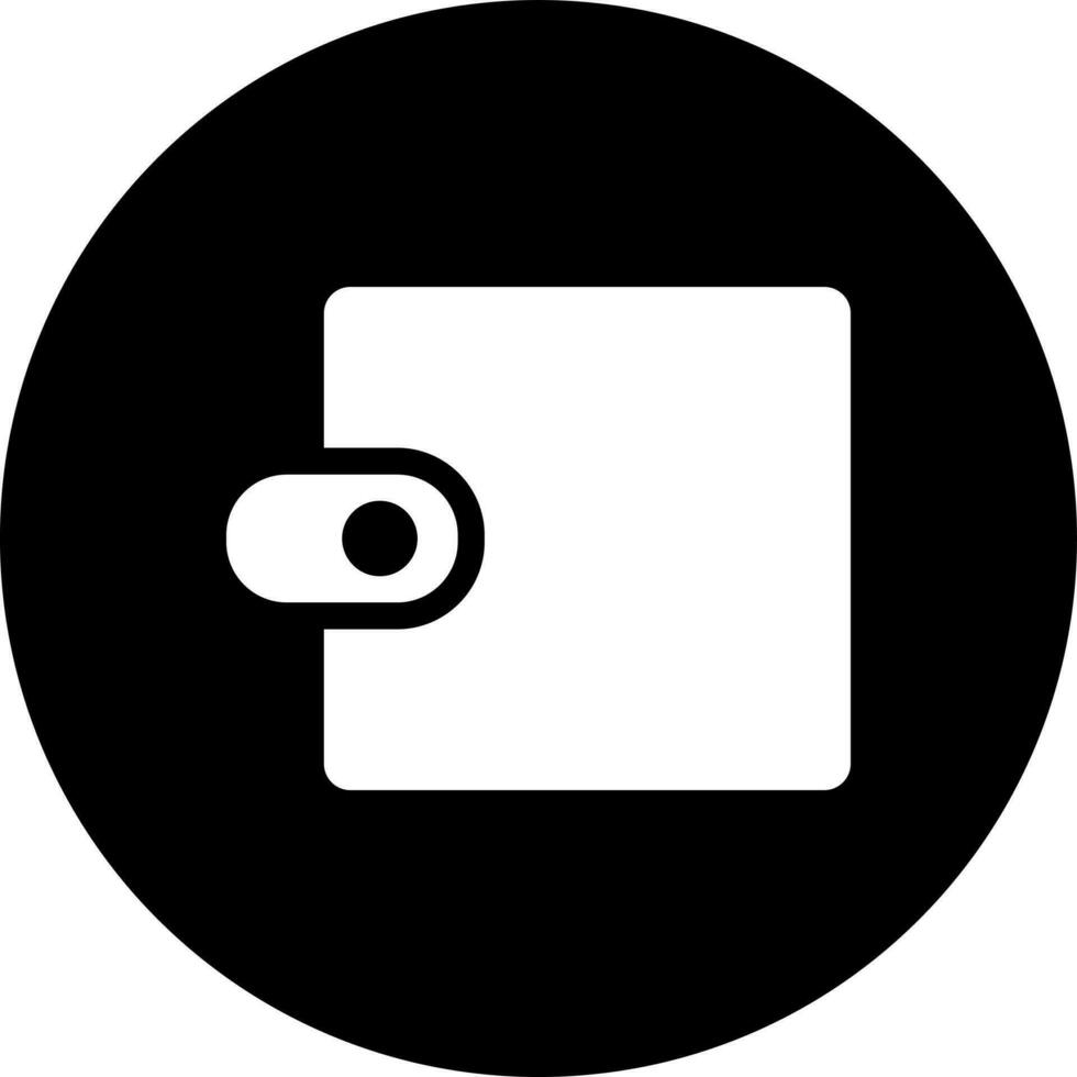 Wallet glyph icon in flat style. vector