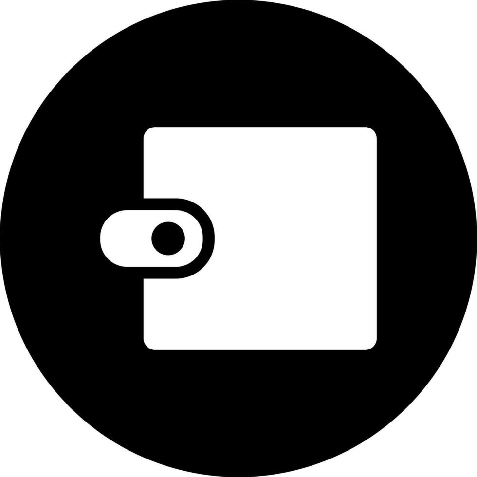 Wallet glyph icon in flat style. vector