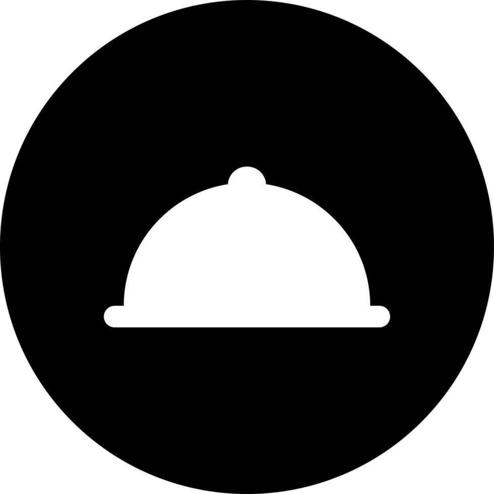 Glyph cloche icon or symbol. vector