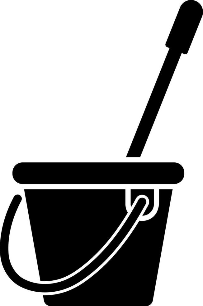 Illustration of cleaning bucket icon. vector