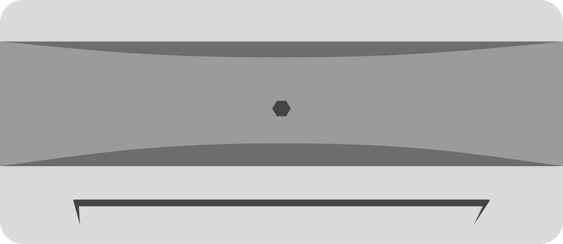 AC Air Conditioner icon in gray color. vector