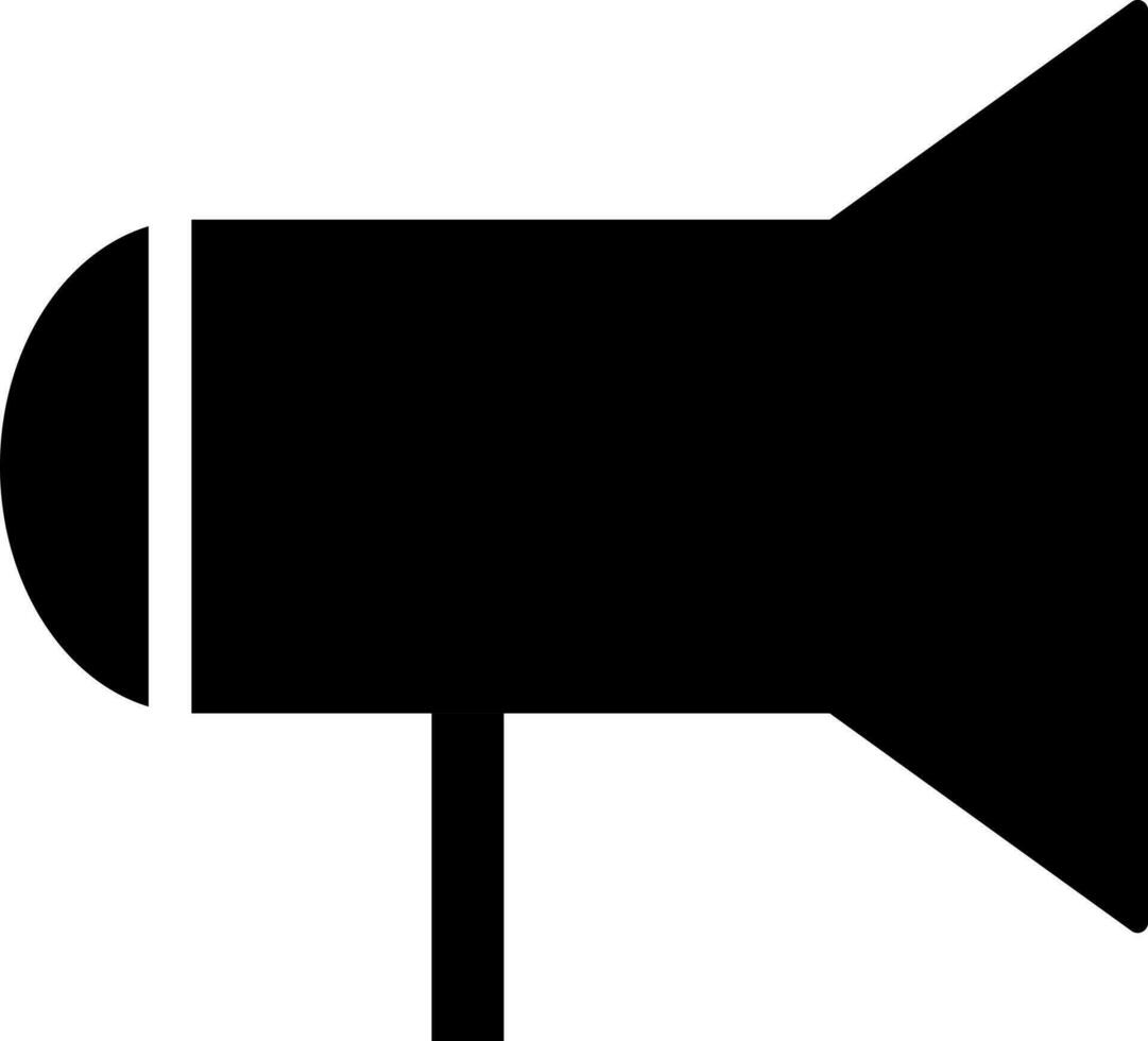 Isolated megaphone icon in black color. vector
