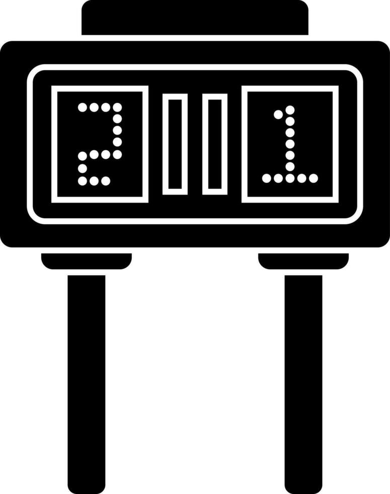 Match scoreboard icon in Black and White color. vector