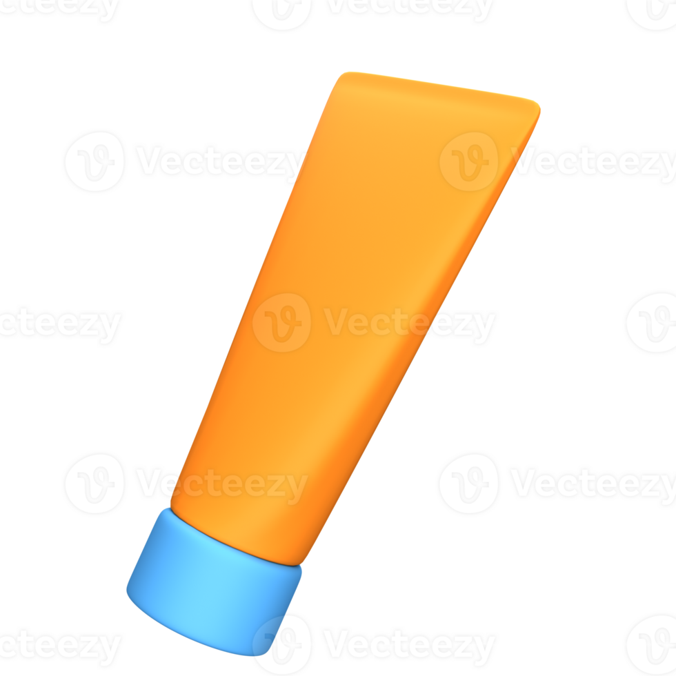 Sunscreen lotion 3D icon png