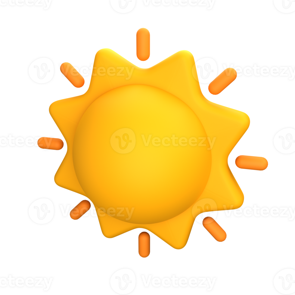 icône 3d soleil png