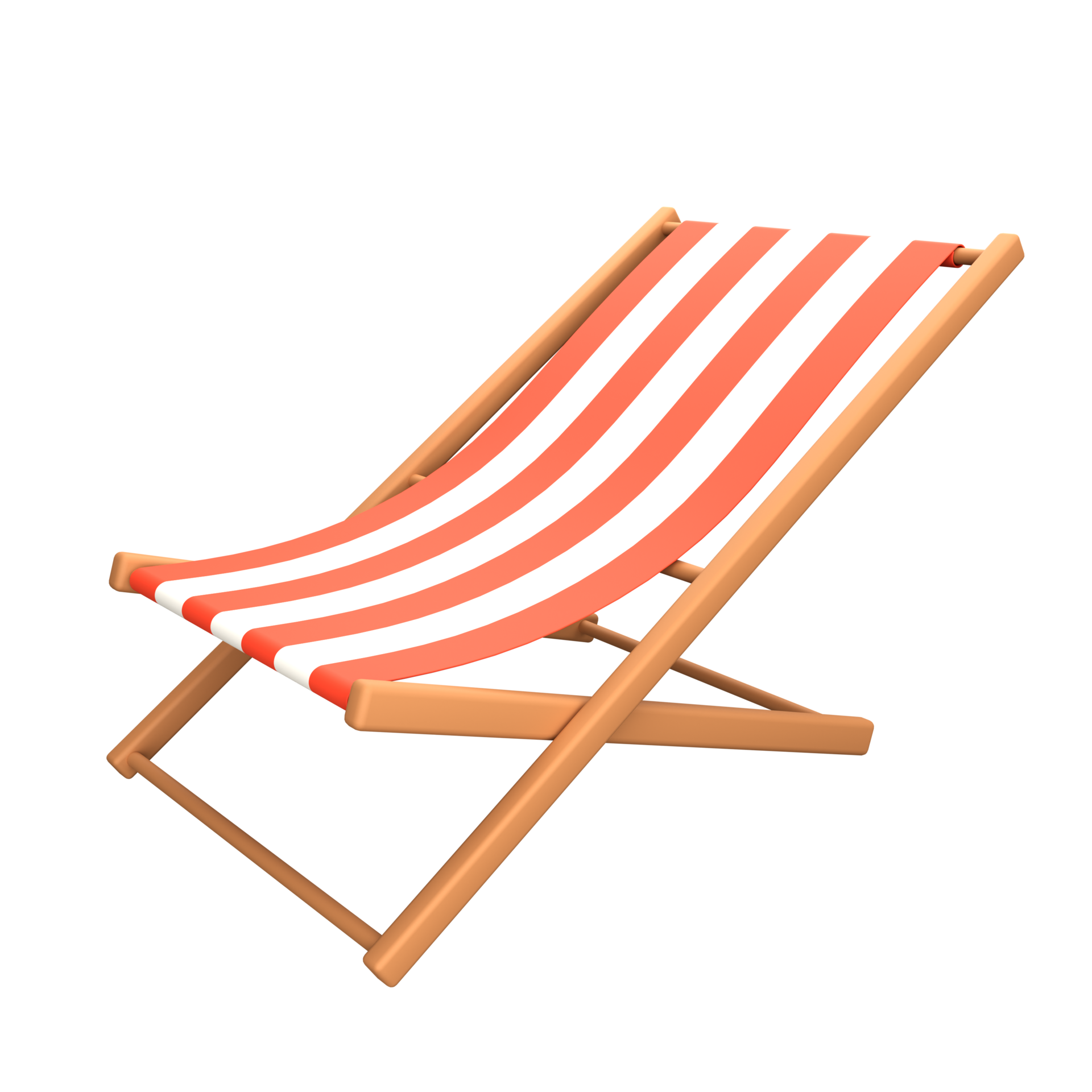 Beach chair 3D icon 24254322 PNG