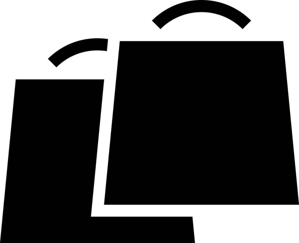 Vector illustration of shopping bags icon.