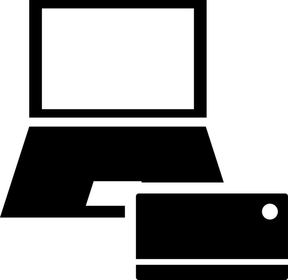 Online payment icon from laptop. vector