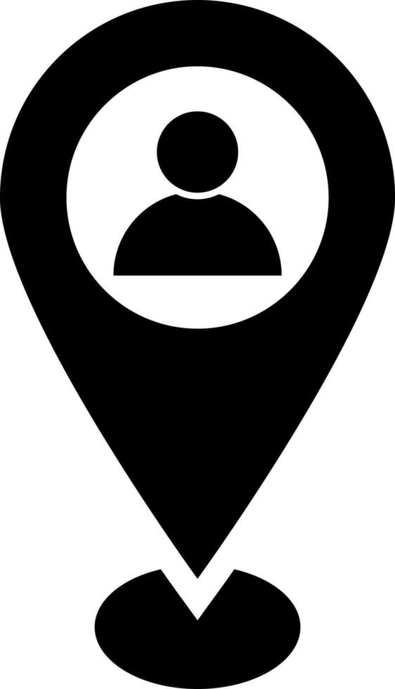 Flat style customer location searching icon. vector
