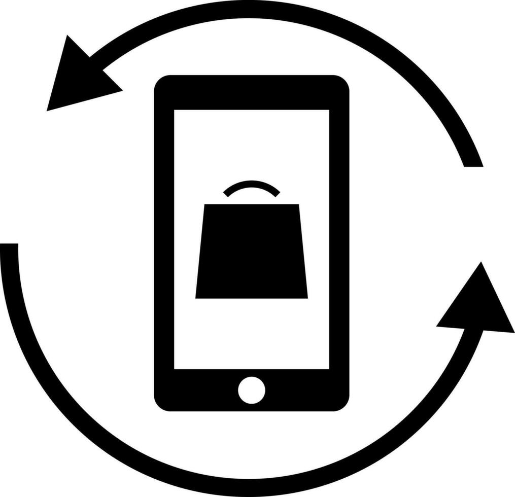 Illustration of shopping with paracel exchange icon. vector