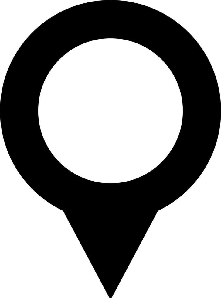 Map pin icon in Black and White color. vector