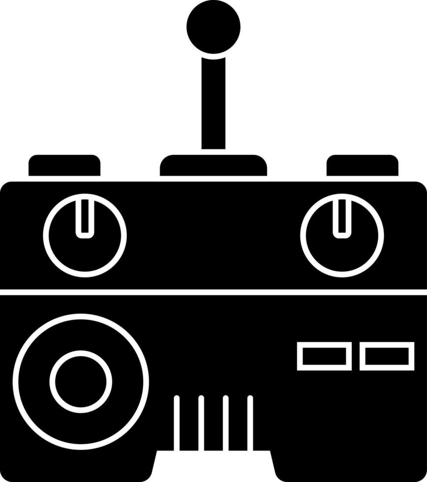 Remote control icon in Black and White color. vector