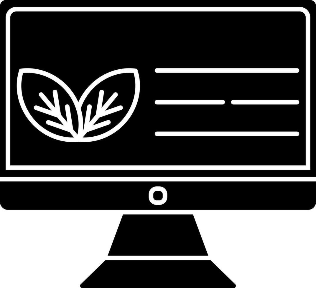 Online agriculture data icon in desktop. vector