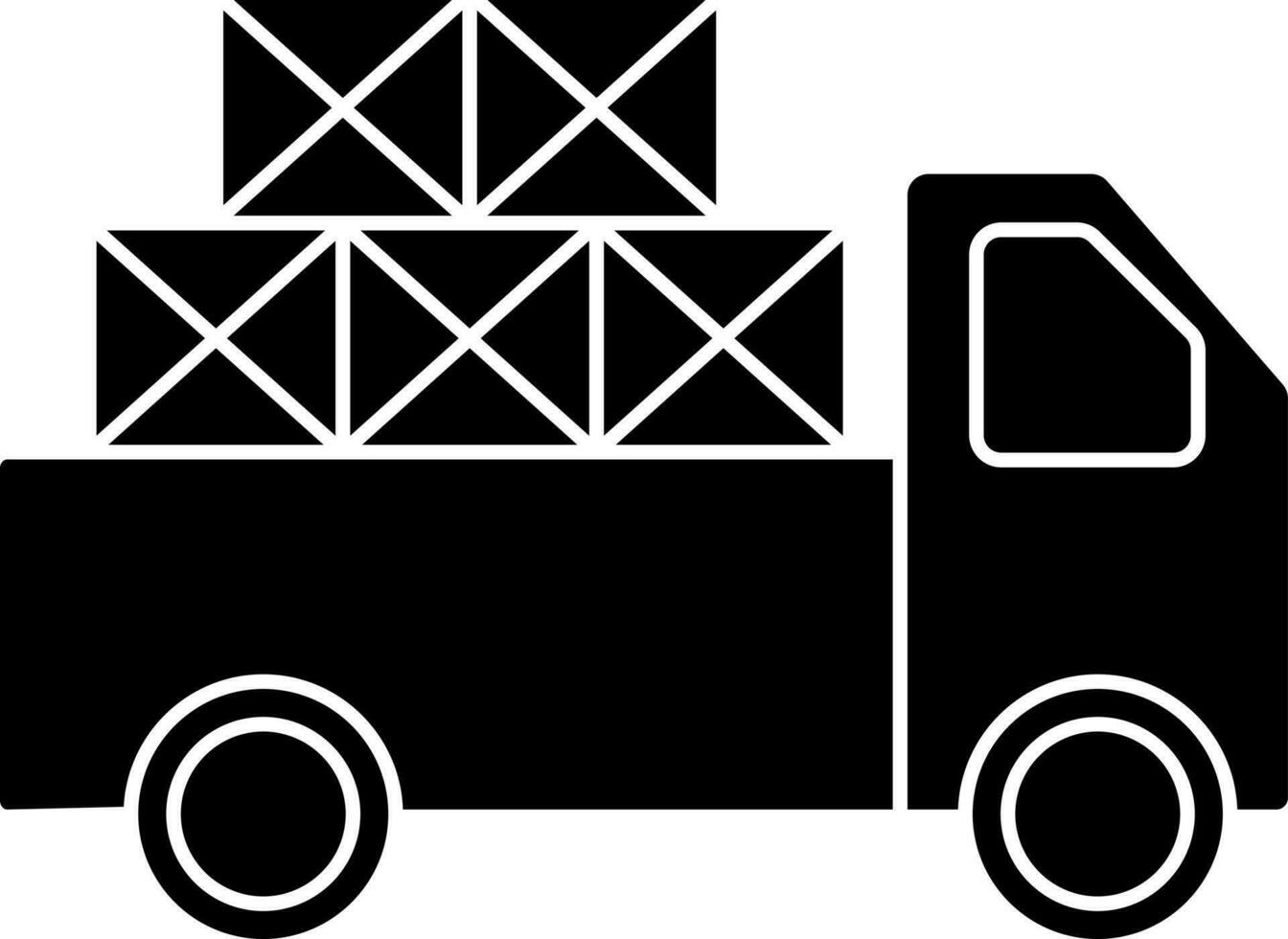 Delivery truck icon or symbol. vector