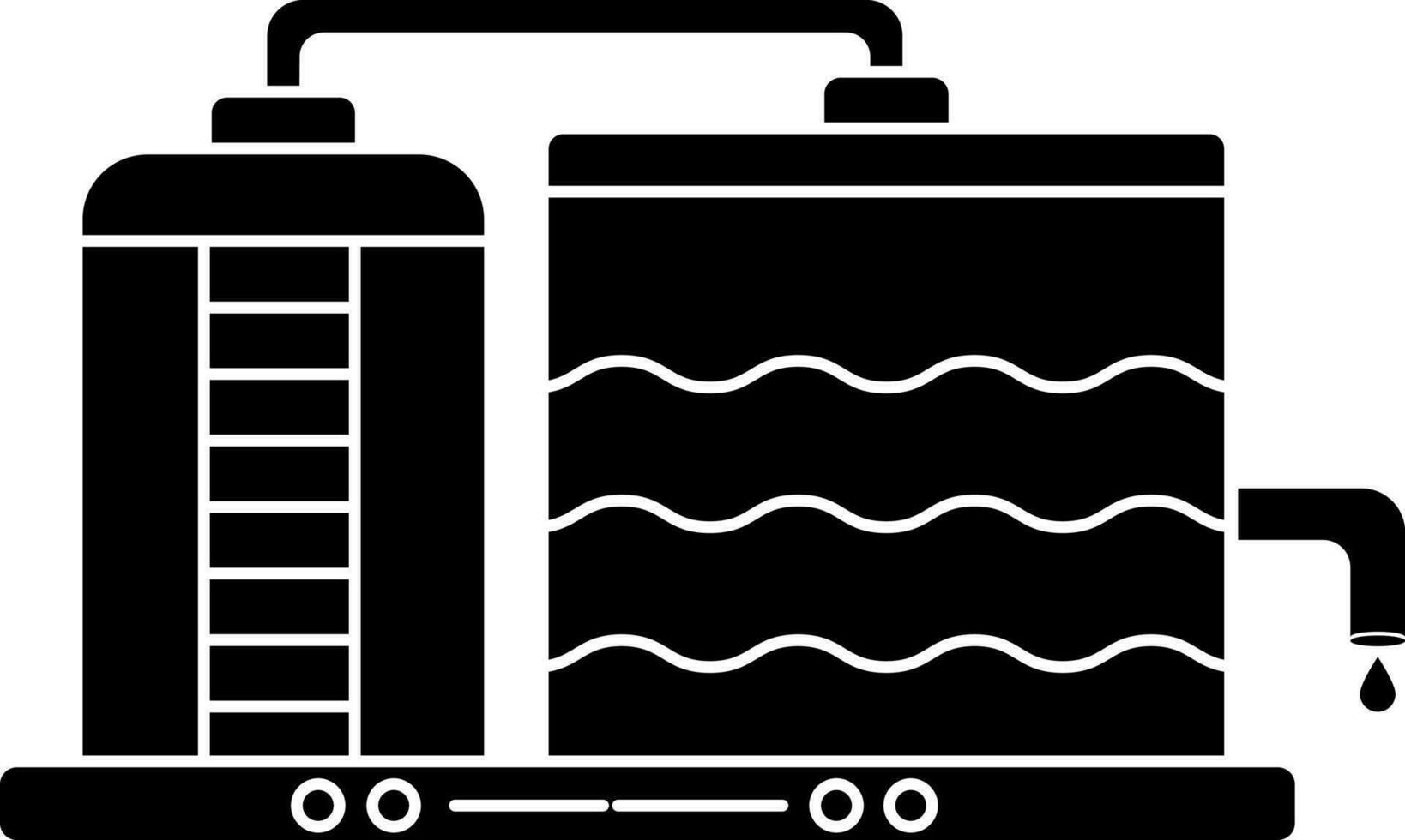 Illustration of water tank icon. vector