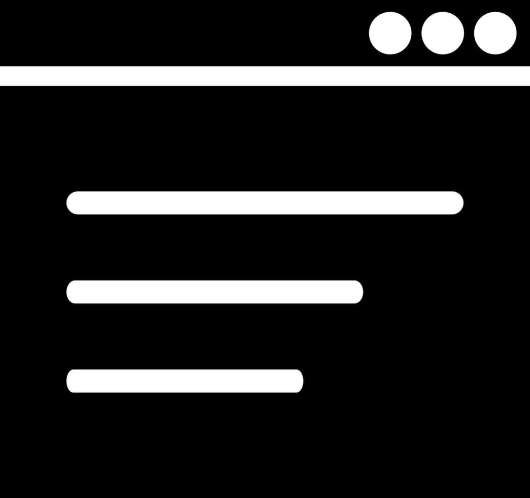 Flat style browser window icon or symbol. vector