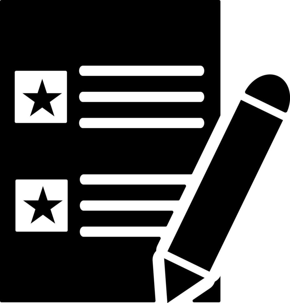 Feedback form glyph icon or symbol. vector