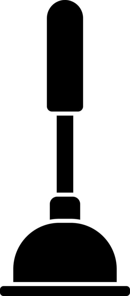 Flat style plunger in Black and White color. vector