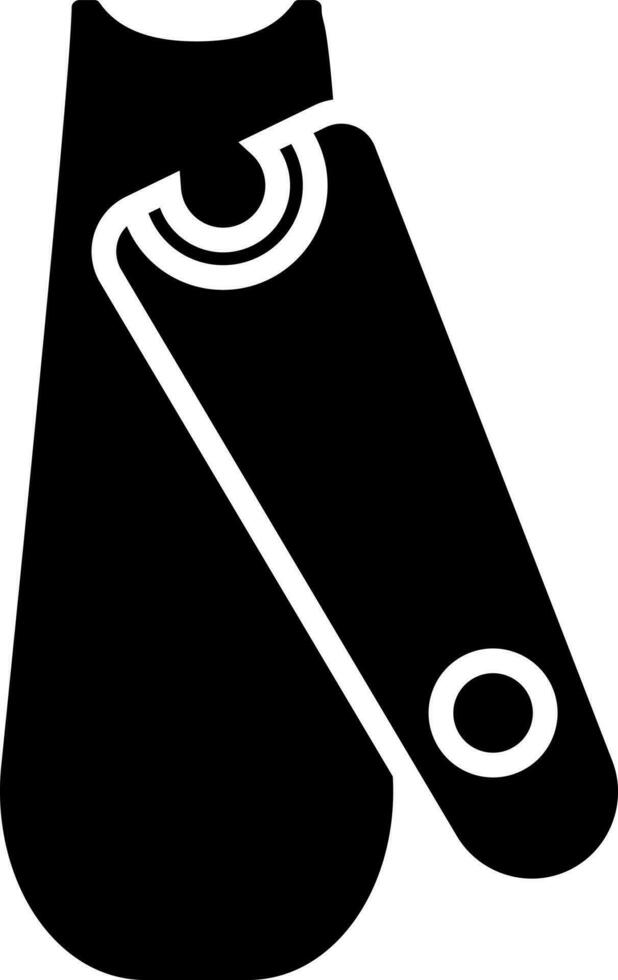 Nail clipper in black and white color. vector