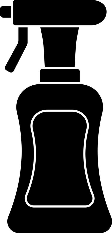 Black and White glass cleaner spray bottle. vector