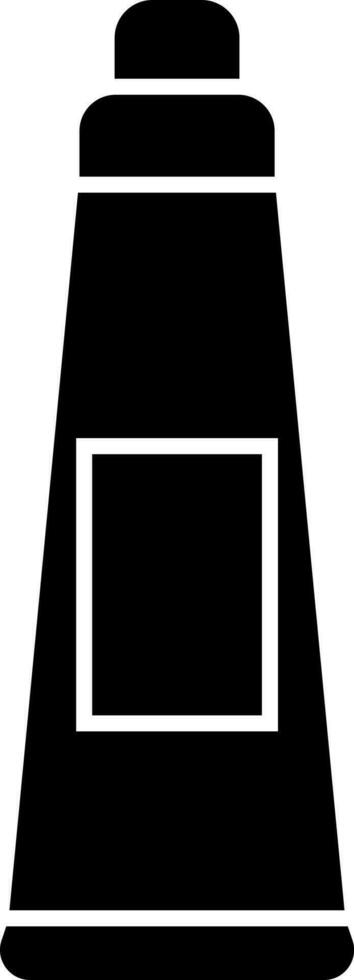 Black and White toothpast in flat style. vector