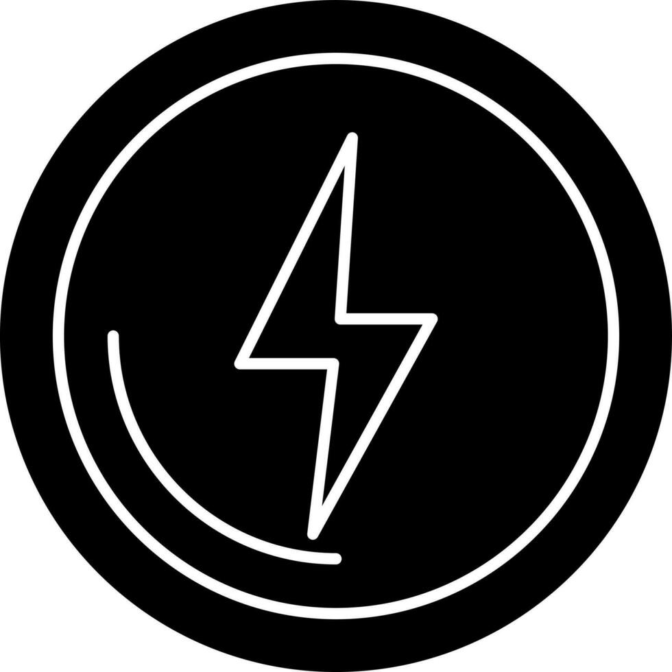 eléctrico poder firmar o símbolo en negro y blanco color. vector