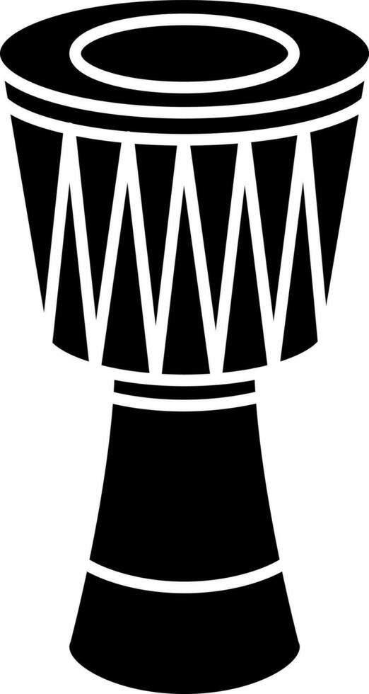 Glyph illustration of djembe music instrument icon. vector