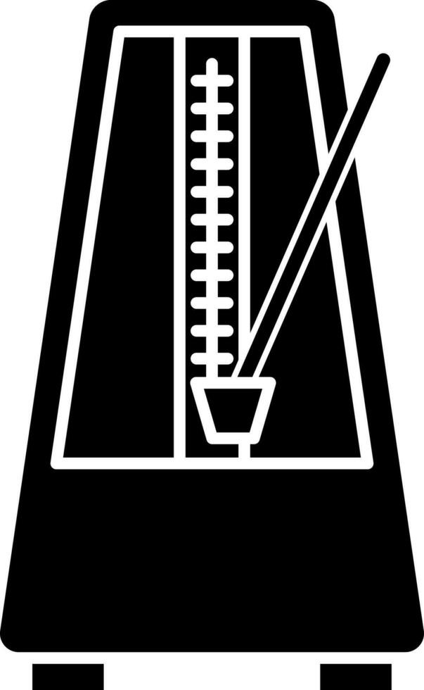 plano ilustración de metrónomo icono o símbolo. vector