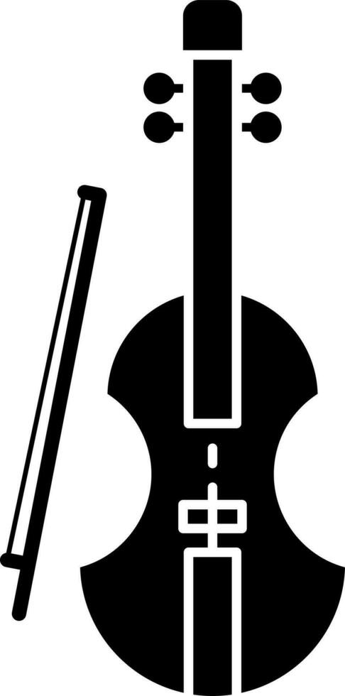 aislado violín plano icono. vector