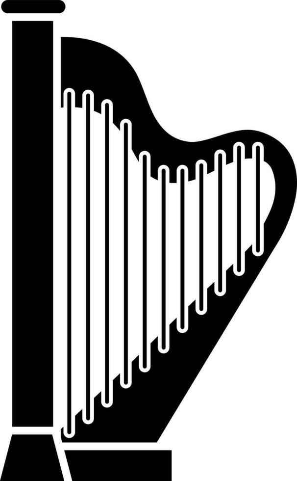 Harp icon in flat style. vector