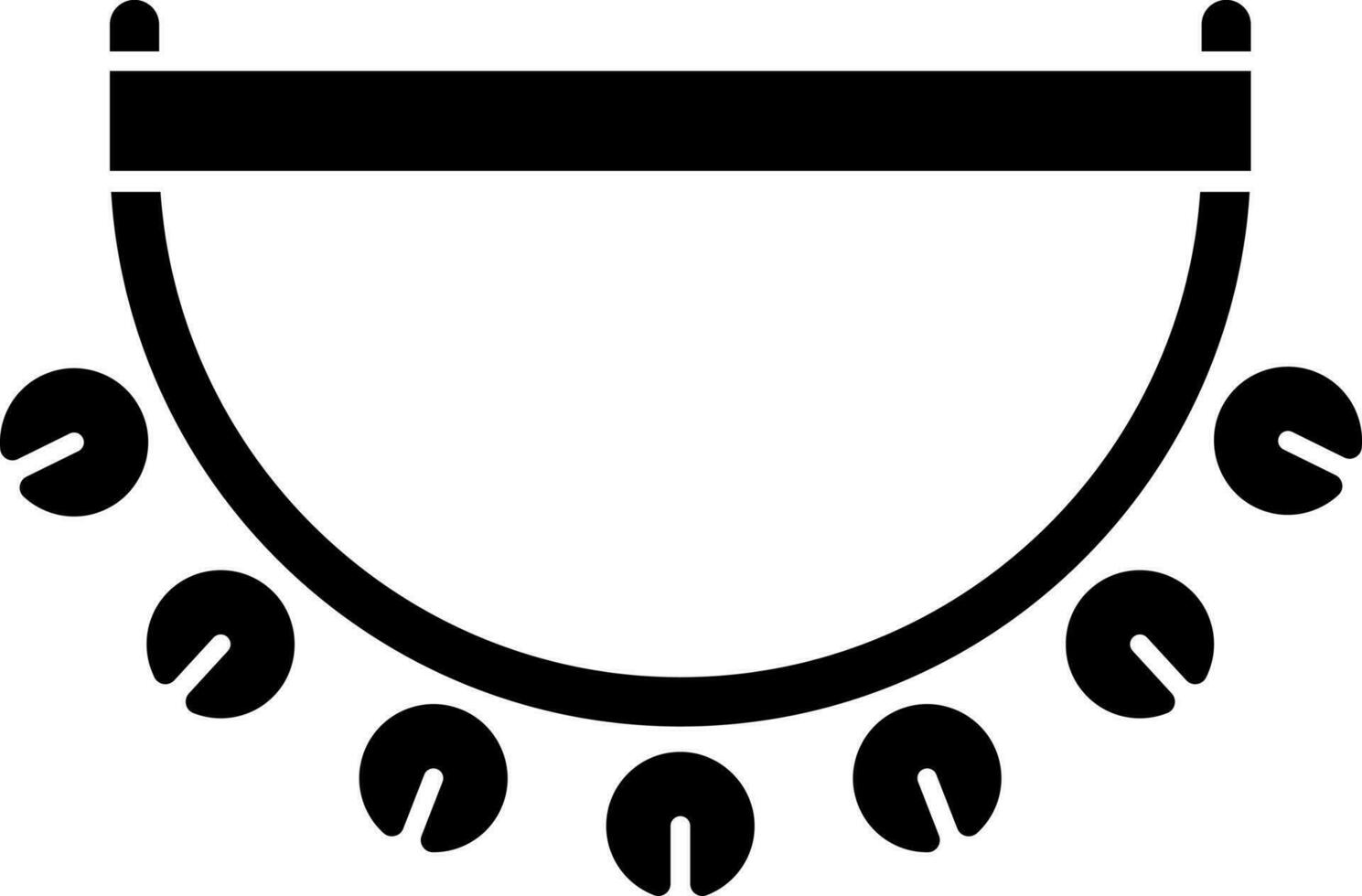 Vector illustration of bells glyph icon.
