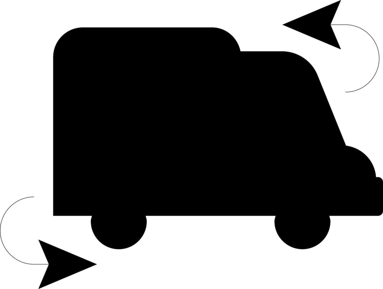 Moving truck icon in Black and White color. vector