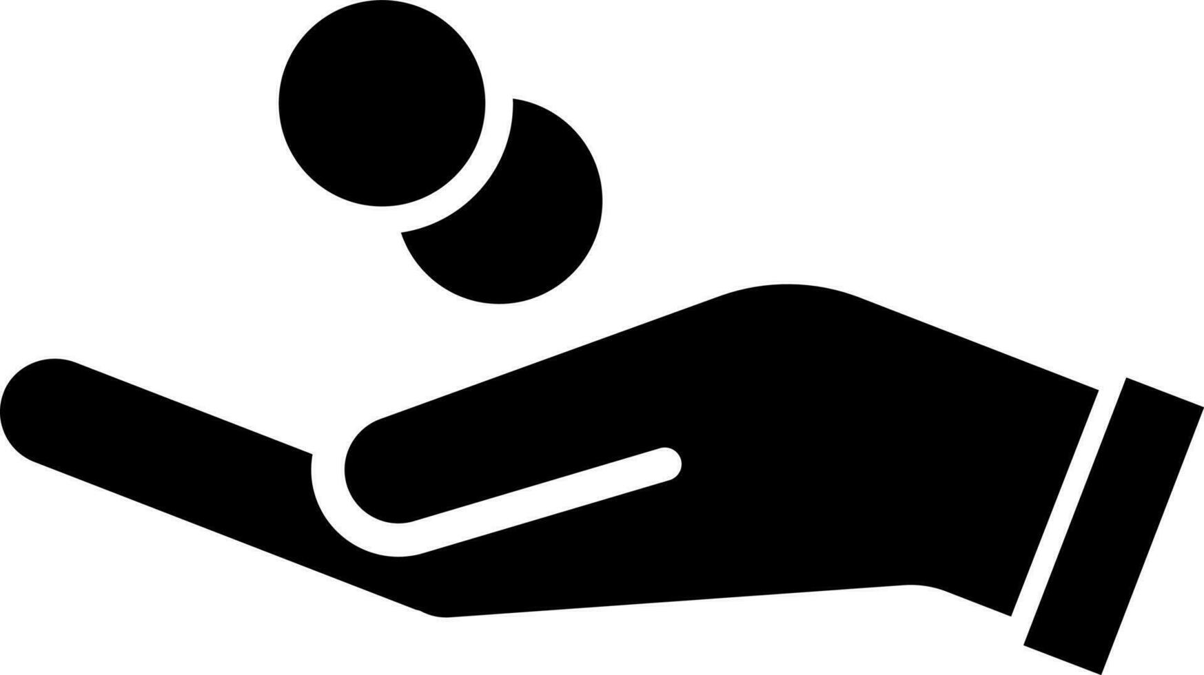 Money donation or charity glyph icon. vector